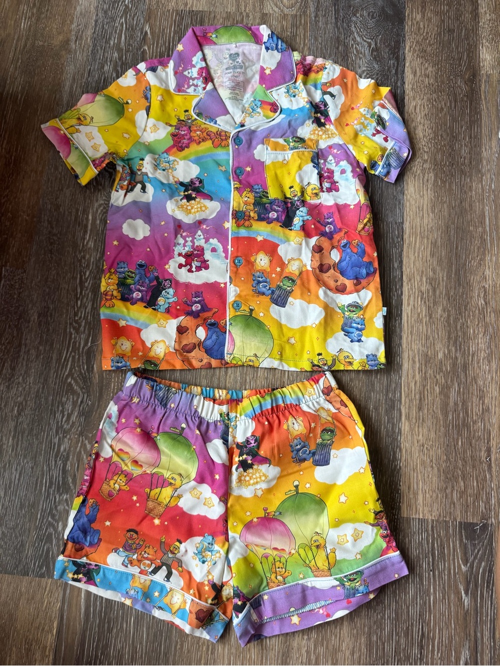 Posh Peanut Multicolor Sesame StreetPajama Set